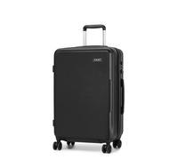 Kono Maleta Mediana 65 cm para Viajes Mediano - Largos, Material PC + ABS - con Ruedas 360° TPE, Mango Extensible de Aluminio y Doble Compartimento (Negro)