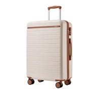 Kono Maleta Mediana 66.5cm, Maleta Ligera de Compuesto ABS+PC, Equipaje de Mano con 4 Ruedas, Blanco