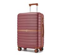 Kono Maleta Mediana, Maleta Ligera de Compuesto ABS+PC, Equipaje de Mano con 4 Ruedas 360° Giratorias (Borgoña)