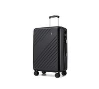 Kono Maleta rígida con Ruedas giratorias, Equipaje facturable Ligero, Maleta Mediana para Viajes y Negocios, 66,5 x 45,5 x 25 cm, Negro