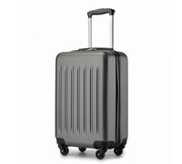 KONO Maleta rígida con ruedas, ruedas gemelas, ABS, equipaje de mano, 4 ruedas, 48 cm, 20 pulgadas, gris, M(55cm)