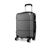 Kono Maletas de Viaje Cabin 55 x 38 x 22 cm Equipaje de Mano Rígida Ligera Trolley de Cabina con 4 Ruedas, 33L, Gris