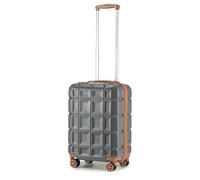 Kono Maletas de Viaje Cabina 34 L Ryanair Equipaje de Mano 54x34x22cm Maleta Cabina Maletas Pequeña con 4 Ruedas y Combinación TSA Lock, ABS Rígida (Gris)
