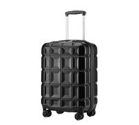 Kono Maletas de Viaje Cabina 54cm Maleta Cabina Pequeña con 4 Ruedas y Cerradura de Combinación TSA Lock, ABS Rígida Equipaje de Mano 54x34x22cm, S, Negro