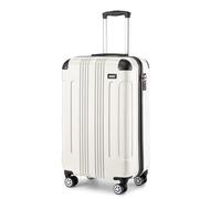 Kono Maletas de Viaje Cabina 55cm Trolley Cabina ABS Equipaje de Mano con 4 Ruedas y Cerradura de Combinación (Maleta Cabina, Beige)