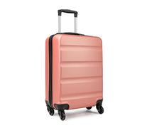 Kono Maletas de Viaje Cabina 55x38x20cm Trolley Maleta Cabina con 4 Ruedas y Cerradura, Rígida ABS Equipaje de Mano, Rosa Ora