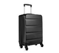 Kono Maletas de Viaje Cabina 55x38x20cm Trolley Maleta Cabina con 4 Ruedas y Cerradura, Rígida ABS Equipaje de Mano, Negro