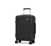 Kono Maletas de Viaje Cabina de 55 cm, Material PC + ABS Ligero - Maleta con 4 Ruedas Silenciosas de TPE, Cerradura TSA y Compartimento Empresarial (Negro)