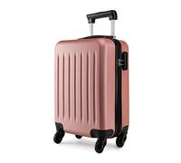 Kono Maletas de Viaje Cabina Pequeña Trolley Cabina ABS Rígida Ligera Equipaje de Mano con 4 Ruedas (19", Rosa Oro)