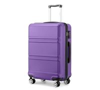 Kono Maletas de Viaje Grande Rígida ABS 75cm Maleta Grande Equipaje de Mano con 4 Ruedas y Cerradura de Combinación TSA (L, Morado)