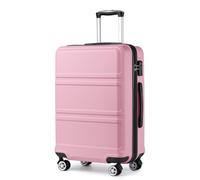 Kono Maletas de Viaje Grandes 23 Kilos Maleta Grande 75cm con Material ABS+PC con Cerradura TSA y 4 Ruedas（L,Rosa）