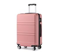 Kono Maletas de Viaje Mediana Rígida ABS 65cm Maleta Mediana Equipaje de Mano con 4 Ruedas y Cerradura de Combinación TSA (M, Rosa Oro)