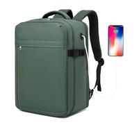 Kono Mochila Cabina 40x20x25 Ryanair, Mochila de Viaje para Avión, Equipaje de Mano Aprobado Vueling 20L, Maleta Cabina para Hombre y Mujer, Trabajo, Escuela, Viajes, Verde