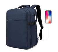 Kono Mochila Cabina 40x20x25 Ryanair, Mochila de Viaje para Avión, Equipaje de Mano Aprobado Vueling 20L, Maleta Cabina para Hombre y Mujer, Trabajo, Escuela, Viajes, Azul