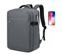 Kono Mochila Cabina 40x20x25 Ryanair, Mochila de Viaje para Avión, Equipaje de Mano Aprobado Vueling 20L, Maleta Cabina para Hombre y Mujer, Trabajo, Escuela, Viajes, Gris