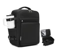 Kono Mochila Cabina Avión 40x30x20 para Ryanair, 24L Equipaje de Mano Negro