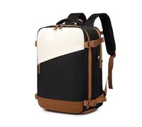 Kono Mochila de Mano 45 x 30 x 18 Mochila Casual Diaria Resistente al Agua Mochila de Viaje para Portátil de 15.6 Pulgadas con Puerto de Carga USB y Compartimento para Zapatos (Negro)