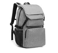 Kono Mochila de Viaje 25L, Bolsa Escolar para Portátil de 15.6", Impermeable y Ligera, Ideal para Senderismo, Picnics y Vacaciones, con Varios Bolsillos (Gris)