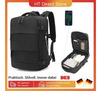 KONO Mochila de viaje equipaje de mano 25L con compartimento para portátil y compartimento para zapatos-Productor de semana ligero para deportes y viajes (42x30x20 cm) Gris 25L (42*30*20cm)