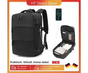 KONO Mochila de viaje equipaje de mano 25L con compartimento para portátil y compartimento para zapatos-Productor de semana ligero para deportes y viajes (42x30x20 cm) Gris 25L (42*30*20cm)