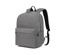 Kono Mochila Escolar Ligera de Gran Capacidad para Adolescente Hombre Mujer, Colegio Universidad Trabajo, Mochila Portátil 15,6'' Viaje Negocios Diario - Gris