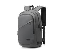 Kono Mochila Ordenador Portátil 15.6 Pulgadas Antirrobo e Impermeable con Puerto USB, Unisex Ligera para Trabajo, Escuela, Viaje, Universidad, Negocios y Uso Diario Nuevo Gris