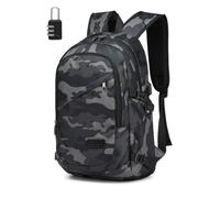 Kono Mochila Ordenador Portátil Antirrobo 15,6" Hombre Mujer, Camuflaje