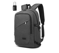 Kono Mochila Ordenador Portátil Antirrobo 15,6" Hombre Mujer, Gris Oscuro