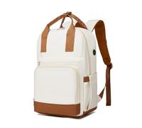 Kono Mochila para Ordenador Portátil 15,6 Pulgadas para Mujer, Crema/Marrón