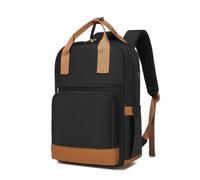 Kono Mochila para Ordenador Portátil 15,6 Pulgadas para Mujer, Negro/Marrón
