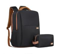 Kono Mochila para Ordenador Portatil con Bolsa Organizadora Antirrobo Impermeable 15.6 Pulgadas Mochila de Viaje Laptop con Puerto de Carga USB,Negro