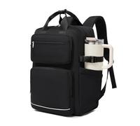 Kono Mochila para Ordenador Portátil Mujer, Mochilas para Ordenador de 15,6 Pulgadas para Trabajo, Mochila Informal para Viajar, Colegio, Oficina(Negro)