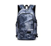 Kono Mochila para Portátil de 15,6 Pulgadas, Antirrobo e Impermeable con Puerto de Carga USB, Ligera para Hombre, Viaje, Trabajo, Universidad y Escuela (Azul Nublado)