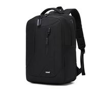 Kono Mochila Portátil para Ordenador 15.6 Pulgadas Antirrobo e Impermeable, Ligera y Multifunción para Trabajo, Universidad, Viaje, Escuela, Negocios y Uso Diario (A-Negro)