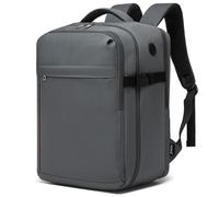 Kono Mochila Viaje Cabina Avion 40x30x20, Maleta Cabina para Ryanair Equipaje de Mano para Vueling 24L, Mochila 40x20x30 para Wizzair para Trabajo Escuela,Gris