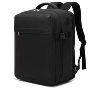 Kono Mochila Viaje Cabina Avion 40x30x20, Maleta Cabina para Ryanair Equipaje de Mano para Vueling 24L, Mochila 40x20x30 para Wizzair para Trabajo Escuela,Negro