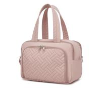 Kono Neceser Mujer de Viaje Grande Neceser Maquillaje Impermeable Bolsa de Aseo con Gran Apertura Organizador de Artículos de Tocador y Cosméticos