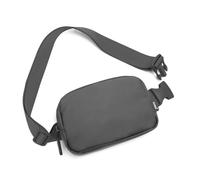 Kono Riñonera de Moda Bolso de Cintura Bolso Bandolera Resistente al Agua Riñonera Ligera Pequeña Bolsa de Pecho de Viaje con Correa Ajustable y Extensible (Gris)