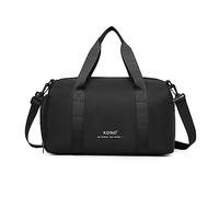 Kono Ryanair Easyjet - Bolsa de Transporte Impermeable de 40 x 20 x 25 Pulgadas, con Correa para el Hombro, Bolsa de Equipaje de Mano con Bolsa para Zapatos (Gris), Black, Moda