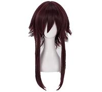 KonoSuba Gods Blessing On This Wonderful World Megumin Cosplay Wigs Dark Red Brown Heat Resistant Synthetic Hair Wig + Wig Cap