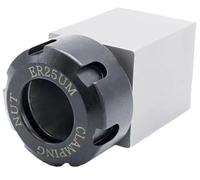 Konrunppy Bloque de alicates de sujeción con cuerpo cuadrado para máquina de corte de grabado CNC (ER25)