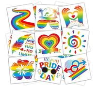 Konsait 96 PCS Tatuajes de orgullo Tatuajes temporales de arco iris para hombres y mujeres accesorios de orgullo gay orgullo tatuajes temporales tatuajes falsos tatuajes orgullo desfile mariposa amor