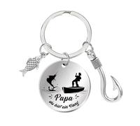 Konsait Regalo para el día del padre para papá, llavero de acero inoxidable, regalos para marido, llavero grabado, mejor papá, regalo para Acción de Gracias, Navidad, Día del Padre