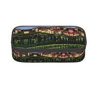 KoNsev Beautiful World - Estuche organizador de escritorio de oficina con estampado de tribu arcoíris para adultos, bolsa de almacenamiento grande para bolígrafos, Italia-Toscana, Talla única