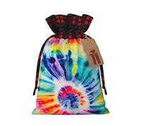 KoNsev Beautiful World Rainbow Tribe - Bolsa de regalo con cordón de color y bloque de color, suministros de Navidad, decoración de Halloween, 4.7 x 6.9 pulgadas