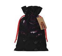 KoNsev Bolsa de regalo con cordón con estampado de rosas góticas, regalo de vacaciones, decoración para suministros de fiesta de Navidad y Halloween, 8.3 x 11.8 pulgadas