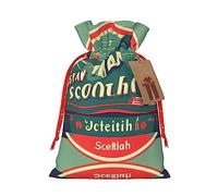 KoNsev Bolsa de regalo con cordón con patrón retro escocés, regalo de vacaciones, decoración para Navidad y Halloween, suministros de fiesta de 4.7 x 6.9 pulgadas