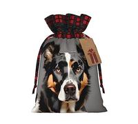 KoNsev Bolsa de regalo con cordón de bloque de color de raza de perro, regalo de vacaciones, suministros de Navidad, decoración de Halloween, 4.7 x 6.9 pulgadas