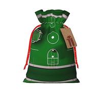 KoNsev Bolsa de regalo con cordón de campo de fútbol verde, regalo de vacaciones, decoraciones de regalos para suministros de fiesta de Navidad