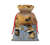 KoNsev Bolsa de regalo con cordón de caza con mosca salvaje, regalo de vacaciones, decoración para suministros de fiesta de Navidad y Halloween, 8.3 x 11.8 pulgadas
